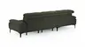 Ecksofa Felipa - Longchair links mit 2,5-Sitzer inkl. Armlehne verstellbar und Rückenlehne/Sitztiefe verstellbar (motorisch), Stoff, Dunkelgrün