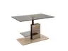 Couchtisch - höhenverstellbar, LBH. ca. 100x60x47-65 cm, Glas, Schwarz