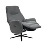 TV-Sessel MARCELAS - drehbar, Relaxfunktion, Kopfteilverstellung, Stoff, Grau