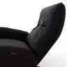 Loungesessel Lovere - Leder, Schwarz, Armlehne links