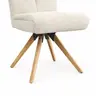 Stuhl Evania - Dreh und Relax-Funktion, niedriger Rücken, Stoff, Creme