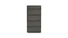 Kommode Loretto - BHT ca. 60x115x53 cm, Lack matt, Anthrazit