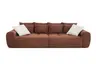 Megasofa JANNI - 3-Sitzer, Stoff, Rost