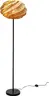 Stehleuchte- BH ca. 45x160 cm, Rattan, Stahl, Schwarz