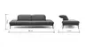 Sofa Elena - 2,5-Sitzer, Kopfteil/Armlehne verstellbar, Leder, Olive