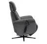 TV-Sessel MARLON - drehbar, Relaxfunktion, Kopfteilverstellung, Stoff, Graublau