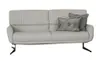 Sofa - 3-Sitzer, Leder, Silbergrau