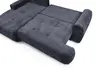 Ecksofa - Longchair links mit 2-Sitzer, Stoff, Dunkelblau