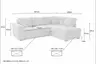 Ecksofa Jyte - 2-Sitzer mit Ecke rechts, Schlaffunktion mit Bettkasten, Stoff, Dunkelgrau