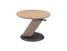 Couchtisch - höhenverstellbar, Durchmesser 55 cm, Wildeiche