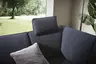 Sofa Stamford - 3,5-Sitzer, Bogen links mit Ecksofa 2-sitzig und Abschlusshocker Rechts, inkl. Armlehne verstellbar und Kopfstütze, Stoff, Dunkelblau