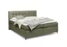 Boxspringbett HINDA- Liegefläche ca. 180x200 cm, Stoff, Olive, inkl. Topper
