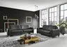 Sofa - 2,5-Sitzer, Leder, Anthrazit
