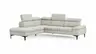 Ecksofa Felipa - Ecke links mit 2,5-Sitzer inkl. Kopfteil verstellbar, Stoff, Natur