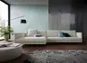 Ecksofa Cuneo Klassik - Longchair links, 2-Sitzer, Boucle, Creme