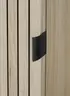 Garderobenschrank - B ca. 55 cm, Riva Eiche Nachbildung, Spiegel
