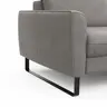 Sofa Avela - 2-Sitzer inkl. Kopfteil verstellbar, Leder, Steingrau