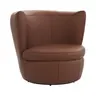 Sessel Cativa - drehbar, Leder, Cognac