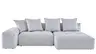 Ecksofa Palazzina - Longchair links, 1,5-sitzer, Stoff, Hellgrau