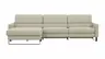 Ecksofa Valera - Longchair mit 3-Sitzer rechts inkl. Rückenlehne verstellbar und Relaxfunktion motorisch, Stoff, Limone