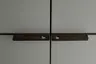 Drehtürenschrank Matera - BHT ca. 301x235x60 cm, Lack Matt, Muschelgrau, Griffe Coffee