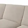 Ecksofa Stormy - Longchair links mit 2,5-Sitzer, Stoff, Creme