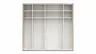Schwebetürenschrank Viana - B ca. 241 cm, Lack, Steingrau, Riffholz, Balkeneiche