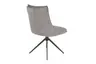 Stuhl MANDY - drehbar, Stoff, Graubeige
