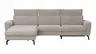 Ecksofa Avela - Longchair mit 2,5-Sitzer rechts inkl. Kopfteile verstellbar, Relaxfunktion und Longchair verstellbar (motorisch), Stoff, Bisquit