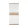 Schuhschrank - B ca. 81 cm, Jackson Hickory Nachbildung, Weiß