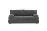 Sofa JELKO - 2-Sitzer inkl. Schlaffunktion mit Bettkasten, Stoff, Dunkelgrau
