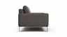 Sofa Enna - 2,5-Sitzer, Armlehne A, Leder, Schwarz, Kufe, Schwarz