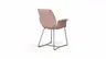 Armlehnstuhl Penthouse - Leder, Mauve, Kufen, Anthrazit