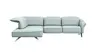Ecksofa Bormio - Ecke links, 2,5-Sitzer inklusive Kopfteilverstellung, Leder, Jade