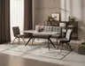 Esstisch Paccino I T - LB ca. 180x90 cm, Marmoroptik grau, Schwarz