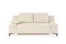 Sofa JEREMO - 2-Sitzer inkl. Schlaffunktion und Armlehnen verstellbar, Stoff, Creme
