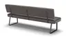 Polsterbank Carmelo - Breite ca. 203 cm, Leder, Steingrau