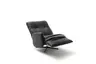 Loungesessel Lovere - Leder, Schwarz, Armlehne links
