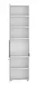 Vitrine - B ca. 55 cm, Alpinweiß, Coast Evoke Eiche Nachbildung, Weiß Hochglanz