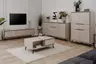 Highboard - B ca. 90 cm, Sand, Schwarz