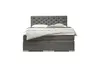 Boxspringbett SANDRIN E- Liegefläche ca. 180x200 cm, Stoff, Dunkelgrau, inkl. Stauraum