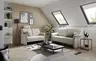 Sofa EM Melach - 2,5-Sitzer, Stoff, Natur