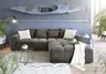 Megasofa JANNI - 3-Sitzer, Stoff, Grau