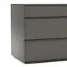 Kommode Loretto - BHT ca. 135x70x53 cm, Lack matt, Anthrazit