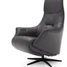 Relaxsessel Girona -  Relaxfunktion (motorisch), Leder, Schwarz