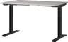 Schreibtisch GELI - höhenverstellbar, LB ca. 120x80 cm, Kaschmir, Schwarz