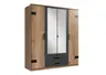Drehtürenschrank- B ca. 180 cm, Eiche Dekor, Graphit