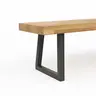 Holzbank Clifton - Breite ca. 220cm, Wildeiche massiv, natur