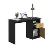 Schreibtisch- LB ca. 123x50 cm, Grau, Eiche Dekor