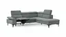 Ecksofa Felipa - 2,5-Sitzer mit Ecke rechts inkl. Armlehne verstellbar und Rückenlehne/Sitztiefe verstellbar (motorisch), Stoff, Grau